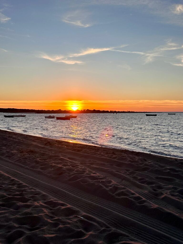 sonnenuntergang in shengjin